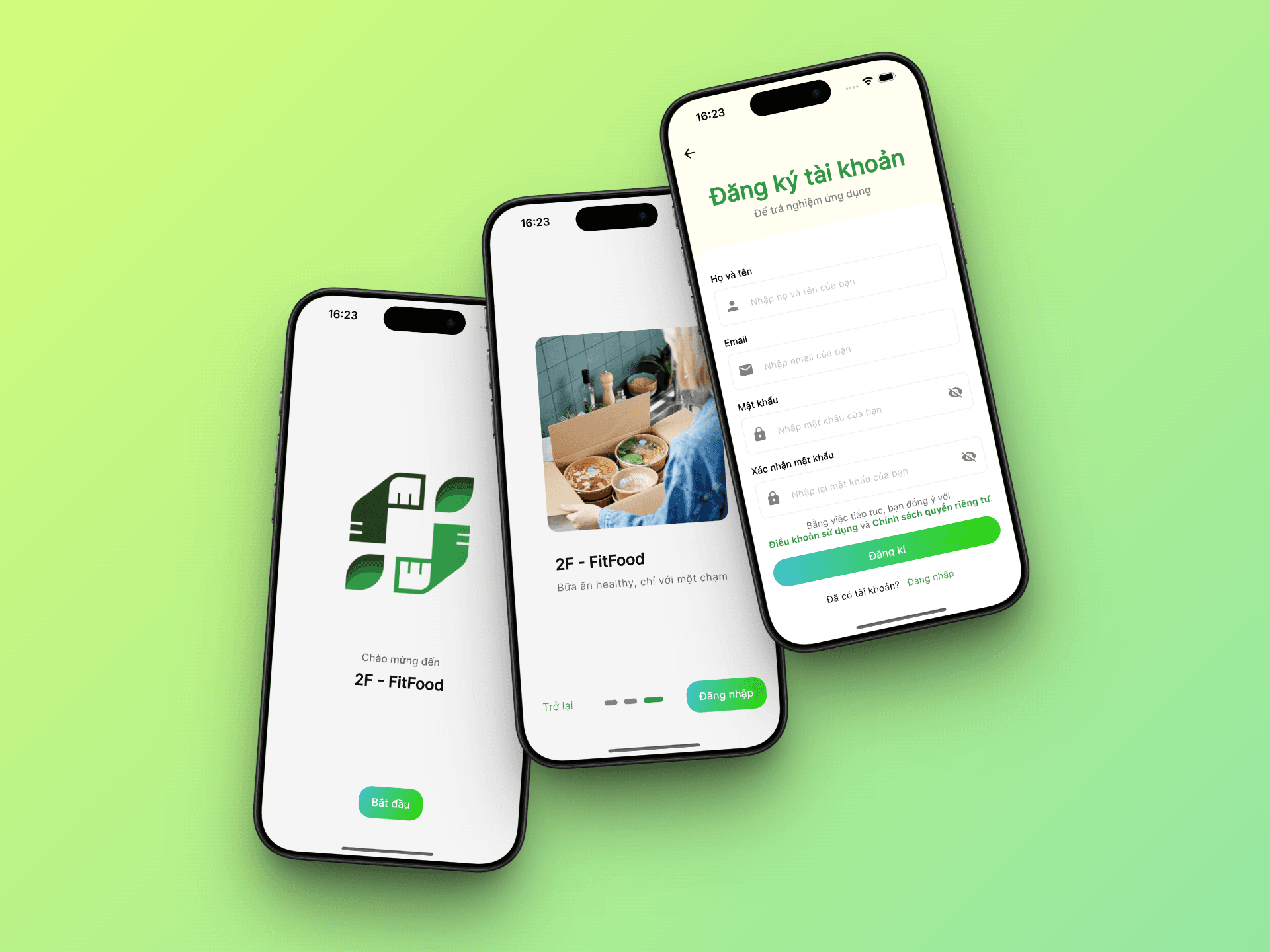 2F - FitFood App Interface